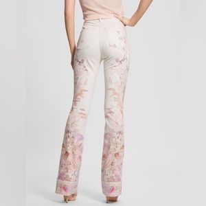 GUESS Eco Pop '70s Floral Print Flare Jeans.